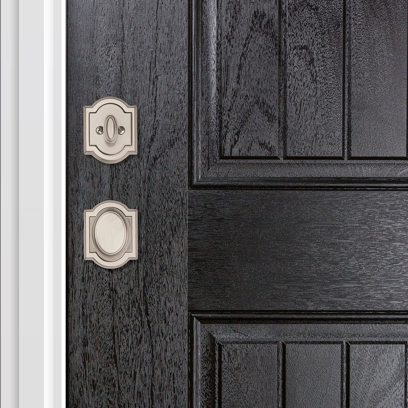 Baldwin Prestige Wesley Handleset with Single Cylinder Deadbolt and